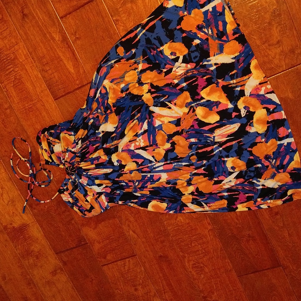 Halter dress, stone detail.
